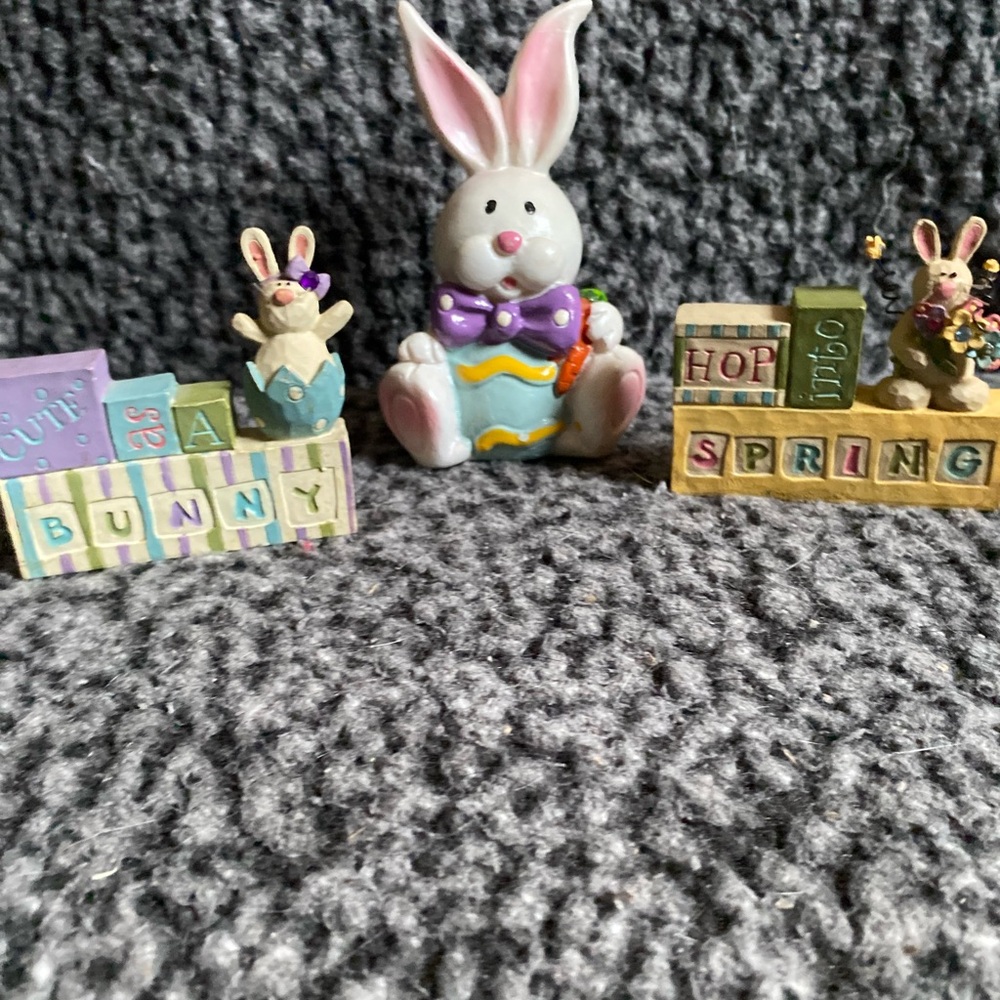 Easter Bunny Figurines Set